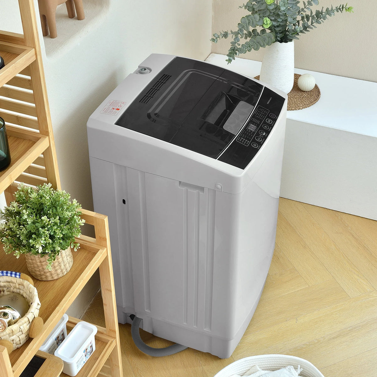 Top Loading Compact Fully Automatic Washing Machine, 1.24 Cu.ft, 8 Water Levels, 10 Wash Programs T128