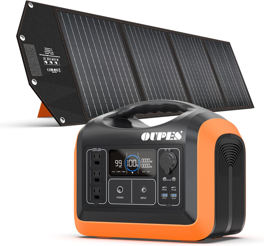 1800W/1488Wh Portable Power Station with 4x100W Solar Panel and LiFePO4 Battery X109