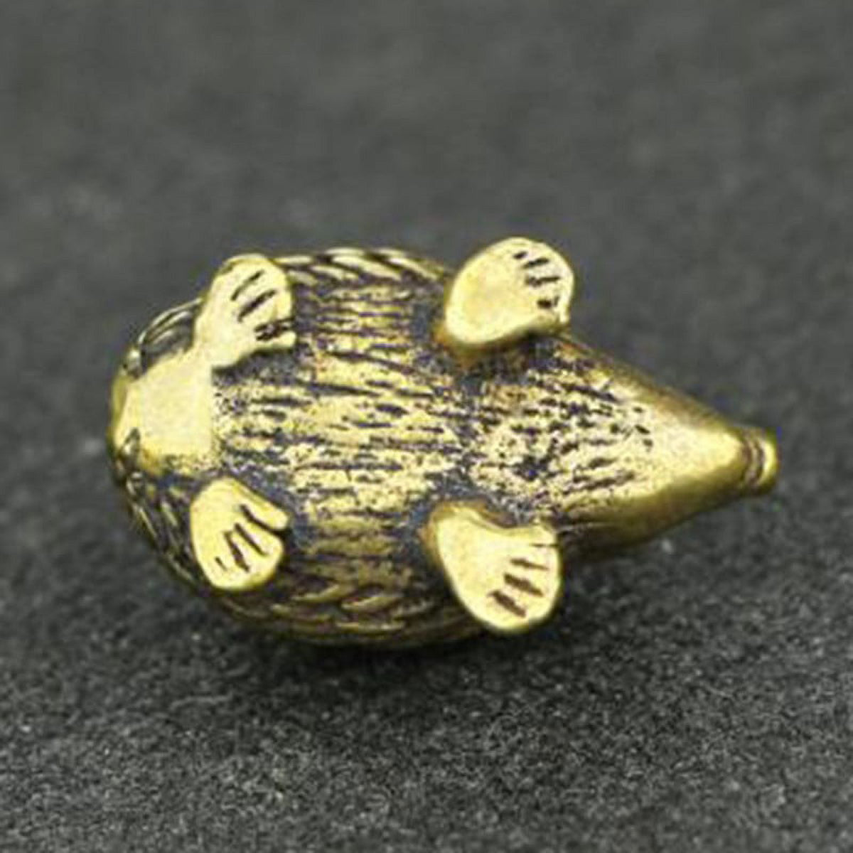 Vintage Brass Hedgehog Statue Ornaments E7280