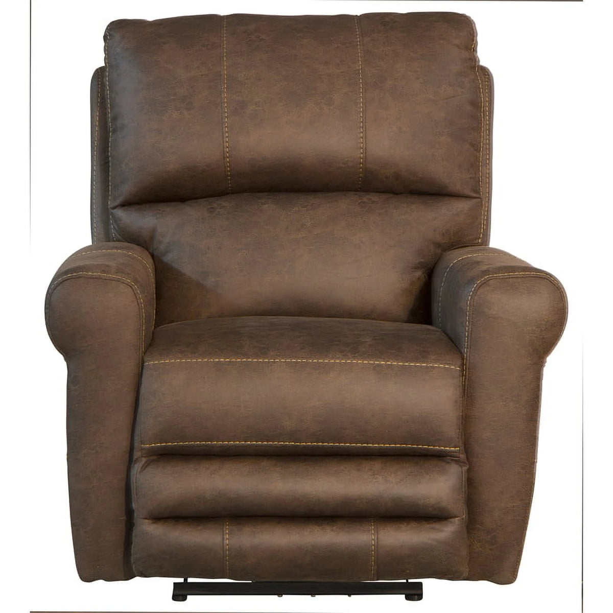 Brown Polyester Fabric Power Recliner A741