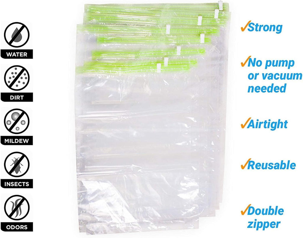 8 Space Saver Bags Roll-Up Compression Packing B1430