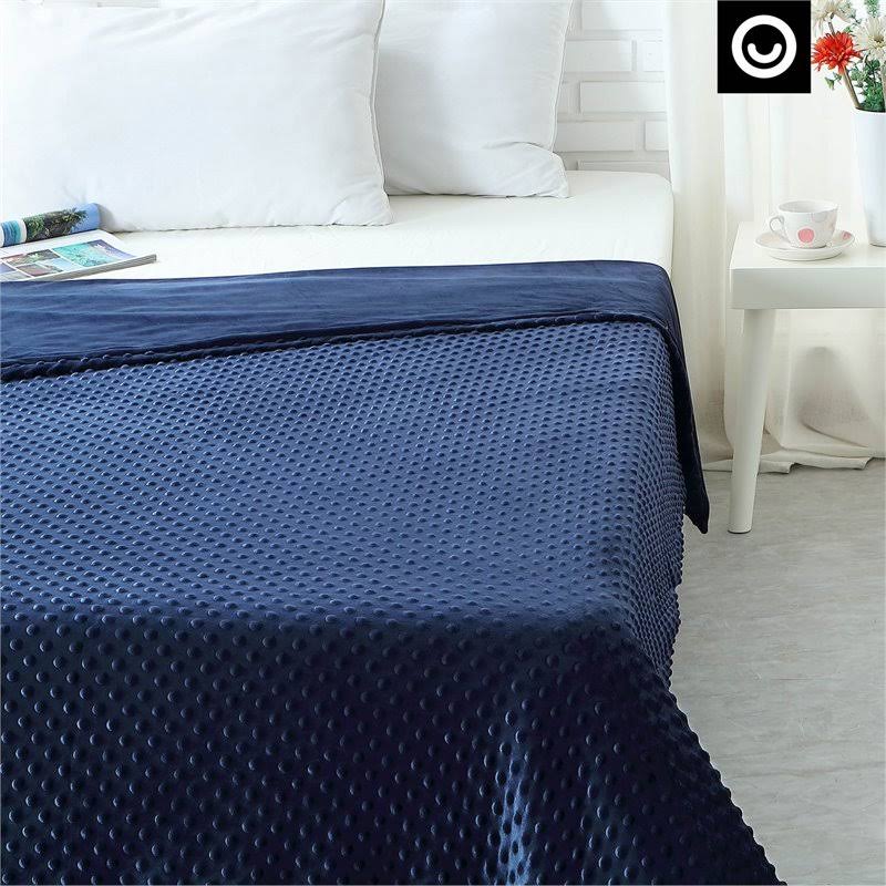 48 x 72 in. 8 lbs Navy Weighted Blanket H714