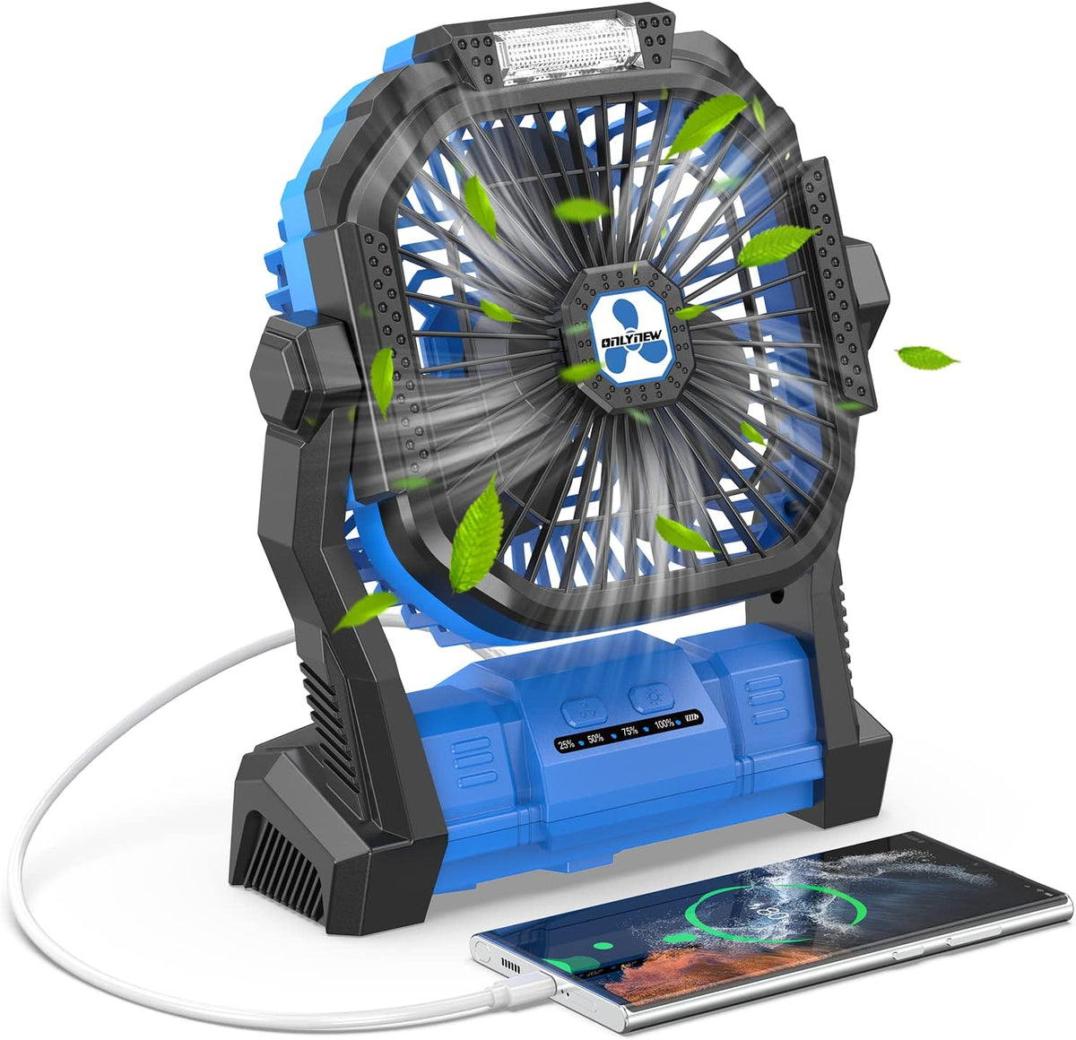 Portable Battery Powered USB Rechargeable Desk Fan Pack of 2 X7641
