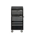 30 in. 10-Drawer Tool Chest and Rolling Cabinet Set in Gloss Black P408