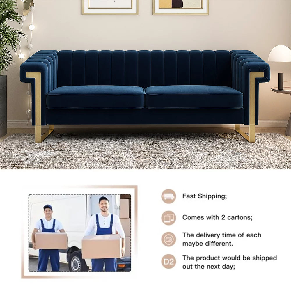 Velvet 3 Seater Sofa Couch R886