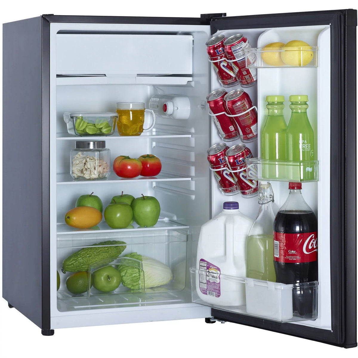 4.4 cu ft Compact Single Door Refrigerator, Black F3333