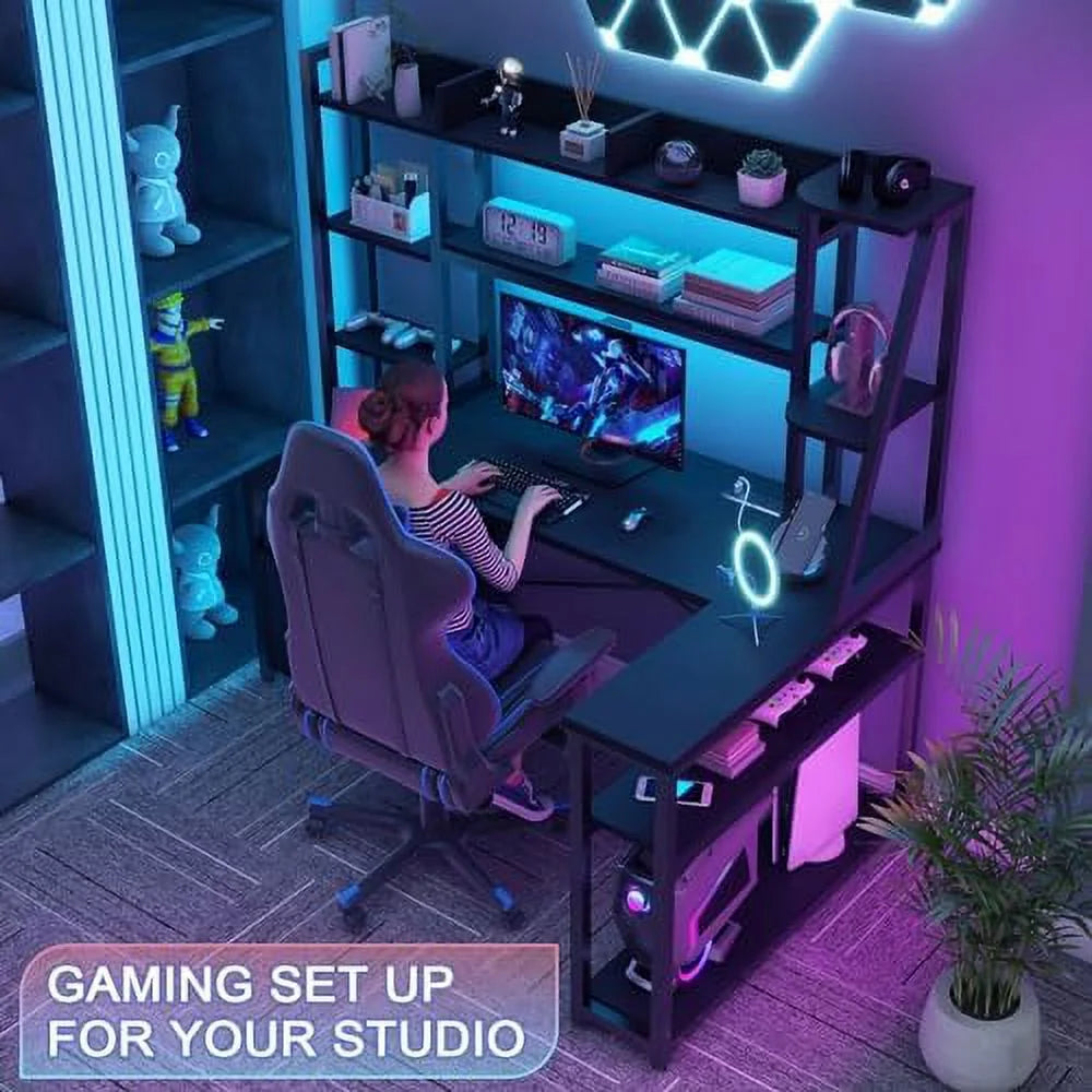 L Shaped Computer Desk with 2 Drawers L199