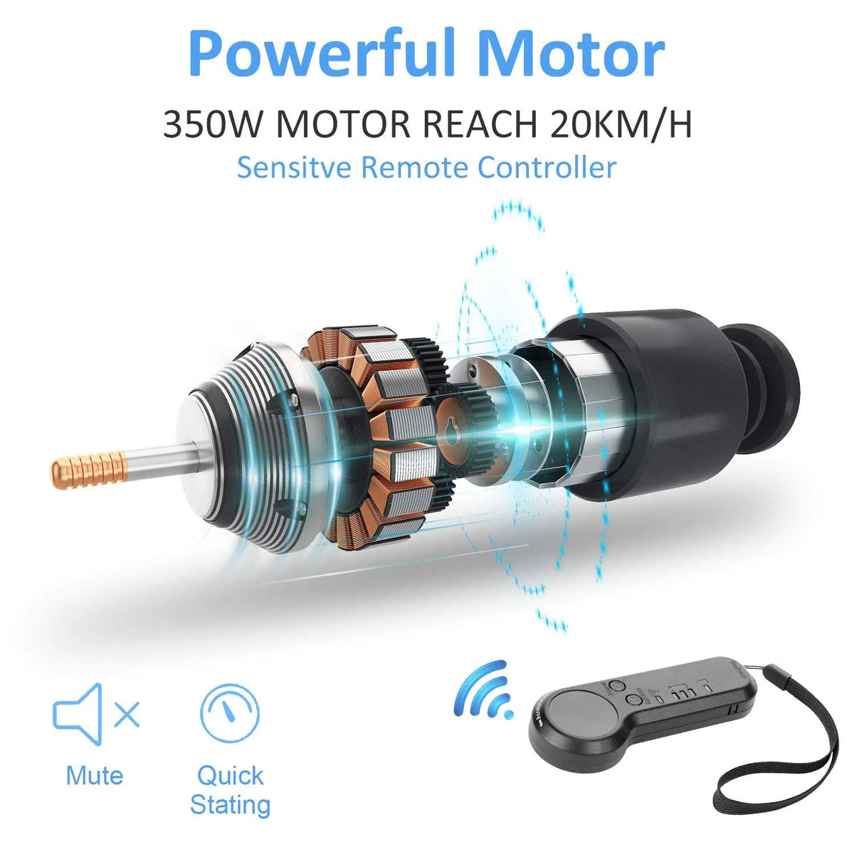 350W Electric Skateboard with Remote E810789
