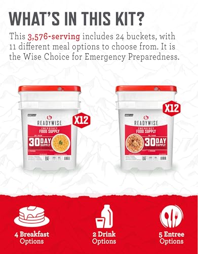30 Servings Freeze-Dried Emergency Food Supply T940900