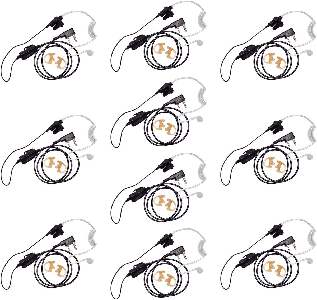 Noise Cancelling Earpiece with Microphone 10 Pack F697