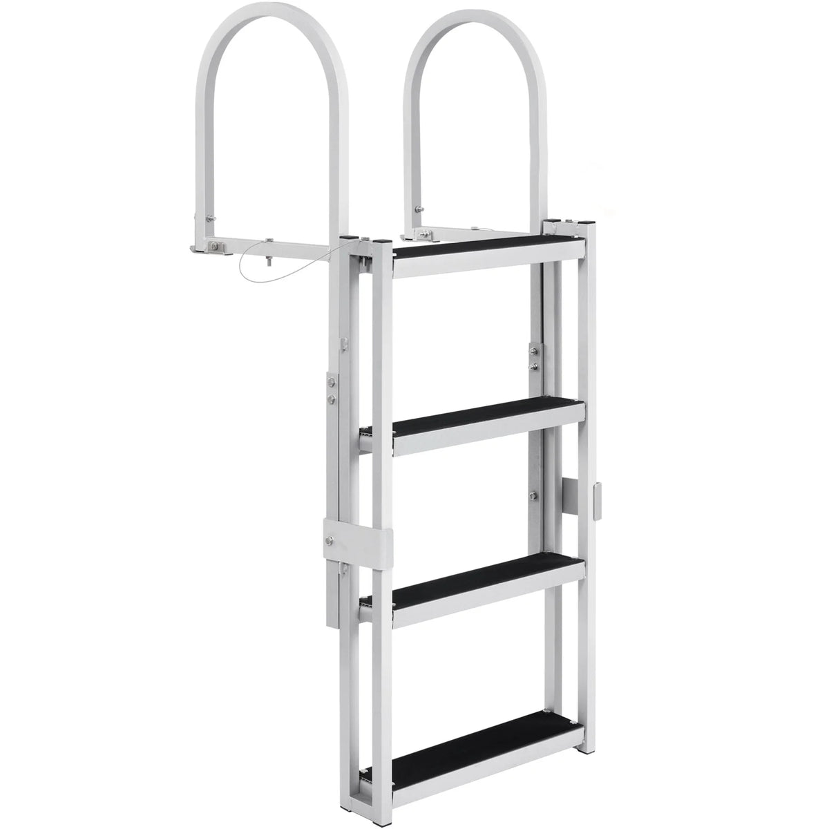 Aluminum Dock Ladder 55.1-67.1in Height Adjustable 4 Step G961485