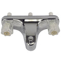 8 inch Chrome 2-Handle Tub Shower Faucet with Clear Acrylic Handles B603229