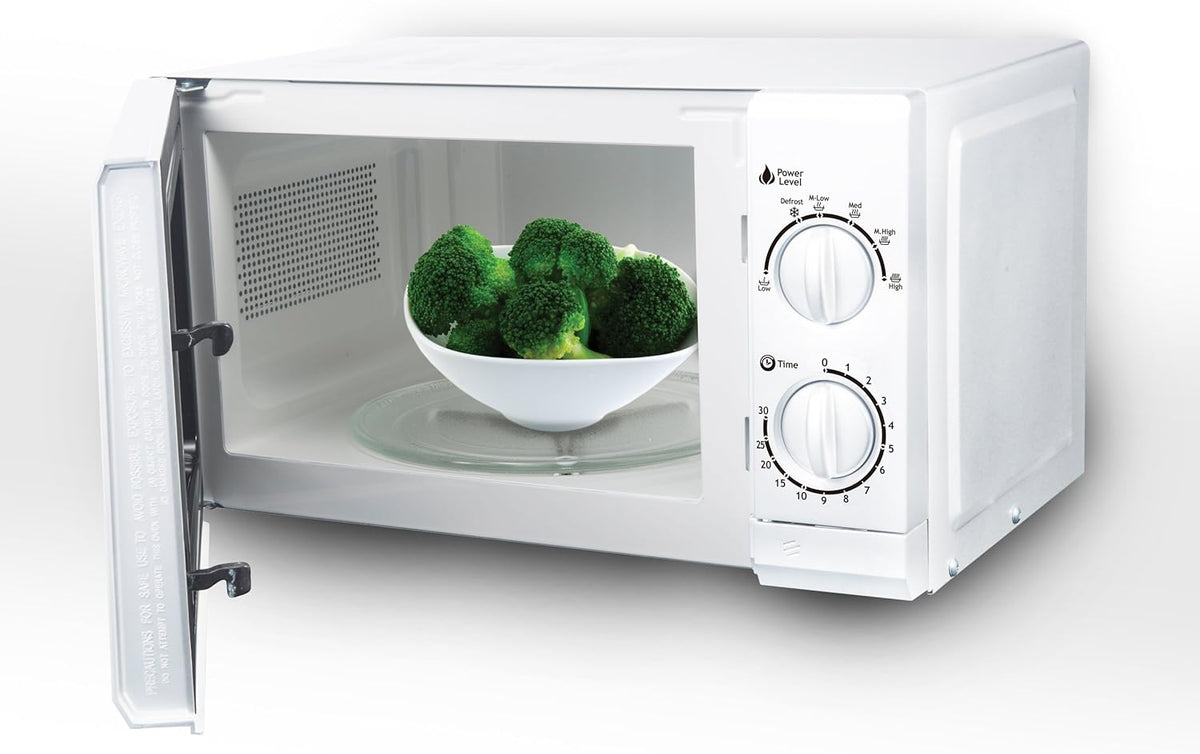 700-Watts 0.6 Cubic Feet White Countertop Microwave Oven C324