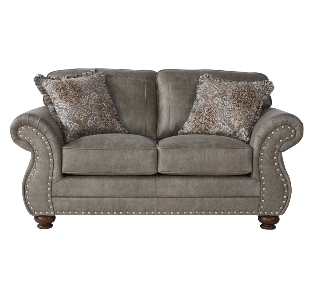 Faux Leather Upholstered Loveseat O178834