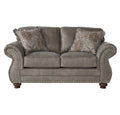 Faux Leather Upholstered Loveseat O178834