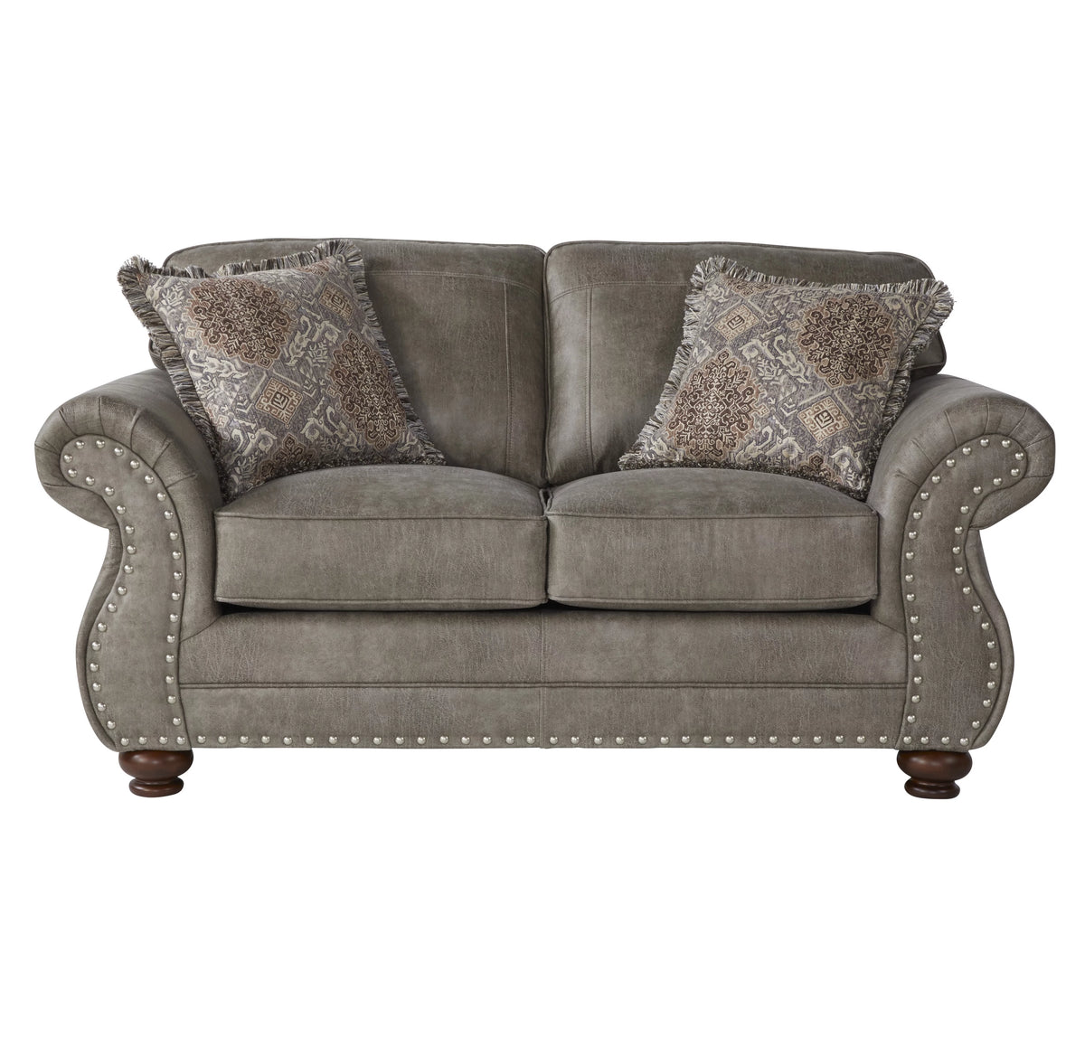 Faux Leather Upholstered Loveseat O178834