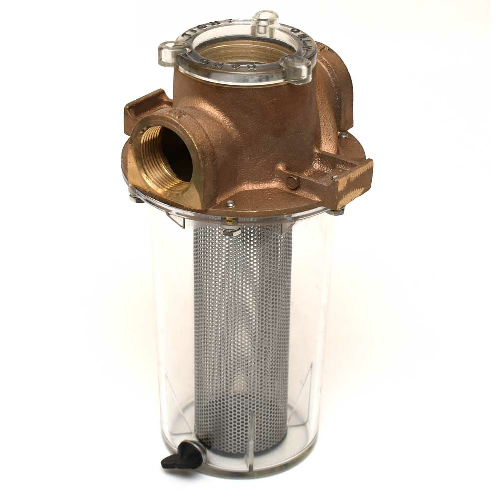 1 1/4 Inch Cast Bronze Boat Raw Water Strainer A47336
