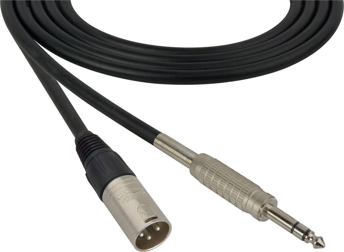 Mogami Audio Cable 3-Pin XLR Male to 0.25 in. TRS Male 50 ft. Green R9523