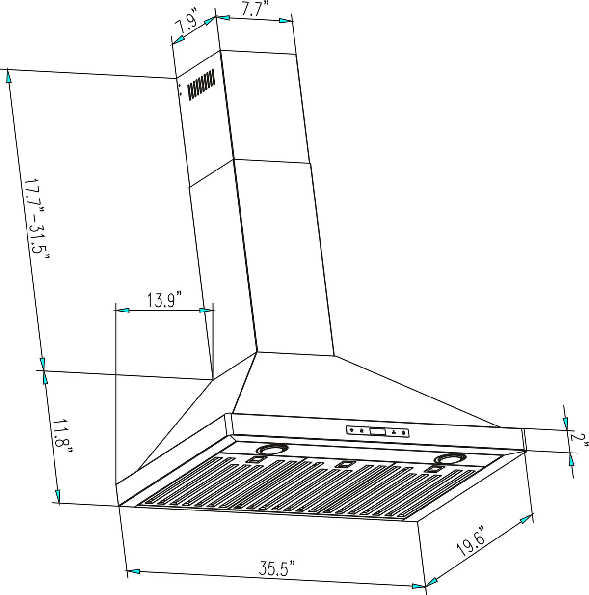30" Gas Cooktop and 36" Wall Mount Range Hood C4250