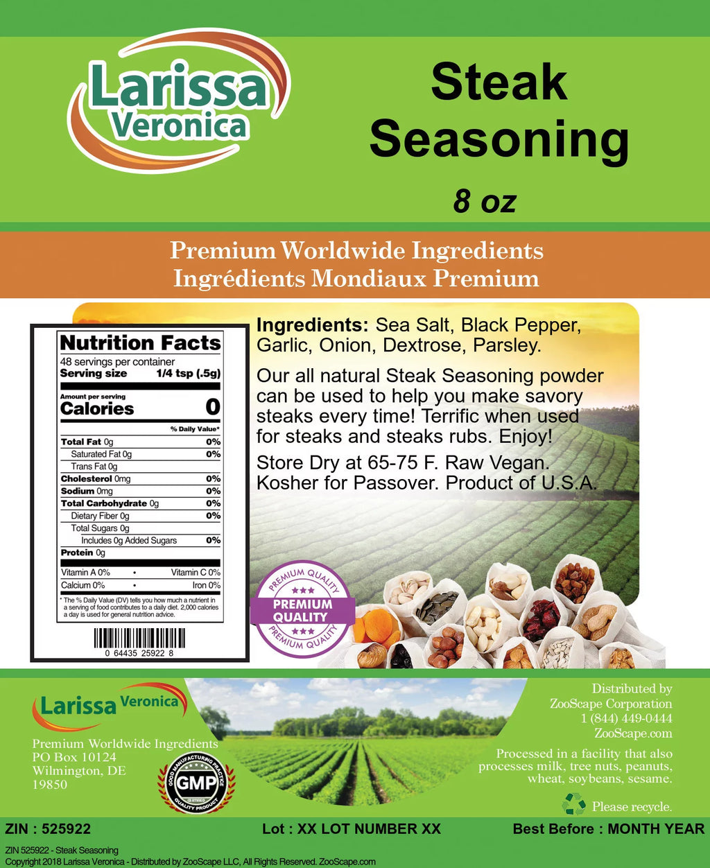 Steak Seasoning 8 oz 2-Pack P793550