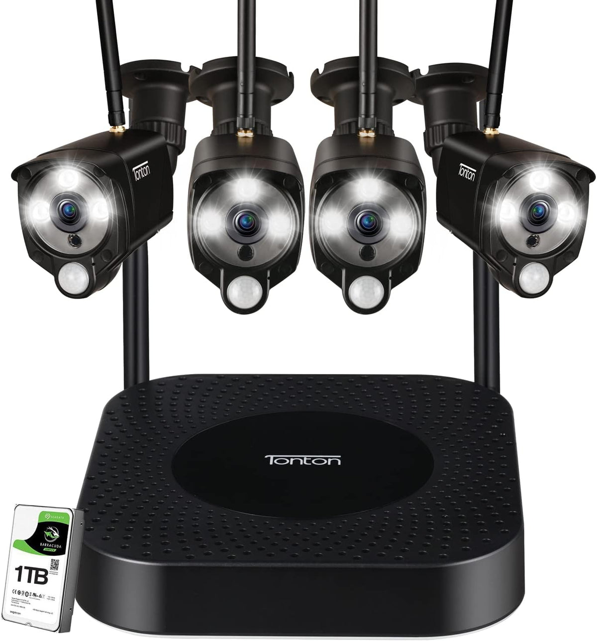 8CH 5MP NVR Security Camera System with 2TB HDD and 8PCS 3MP Outdoor Bullet Cameras O37267