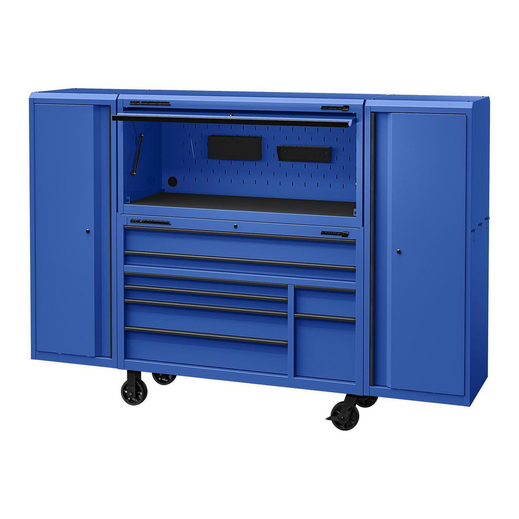 56 in. x 22 in. Blue Work Center Hutch C980