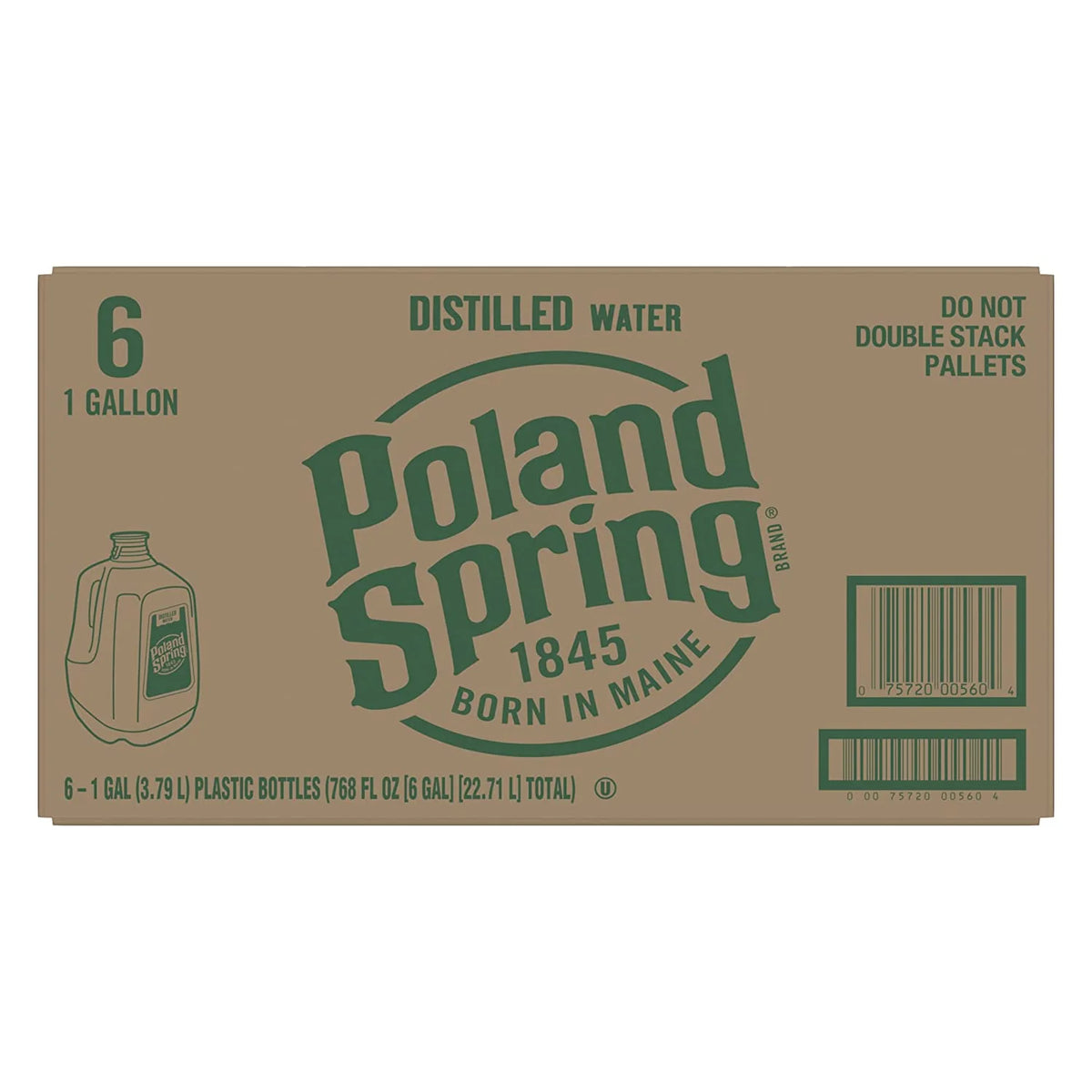 1 Gallon Poland Spring Distilled Water, 6 per case T127938