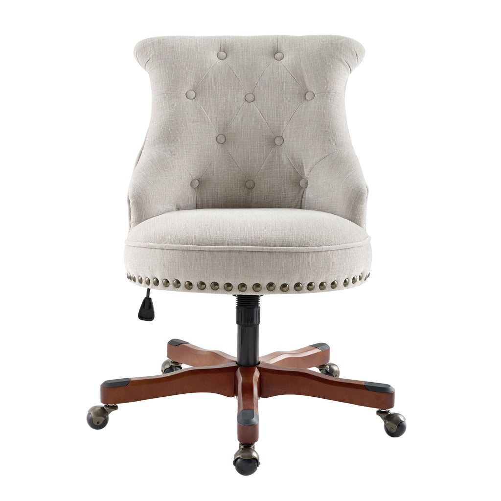 Off-White Swivel Manager's Chair with Adjustable Height F3694