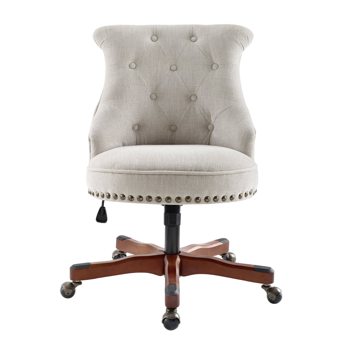 Off-White Swivel Manager's Chair with Adjustable Height F3694
