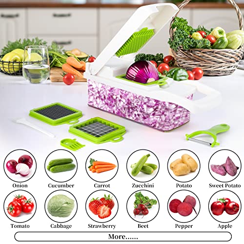 14 in 1 Multifunctional Vegetable Chopper with 8 Blades (Grey) P3237