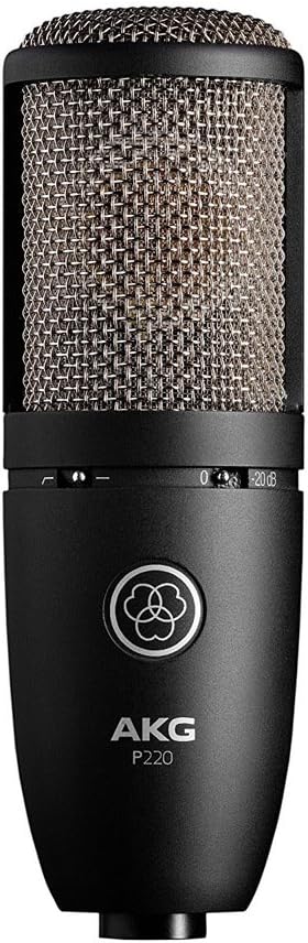 Condenser Microphone with Studio Stand, Pop Filter and XLR Cable W49186