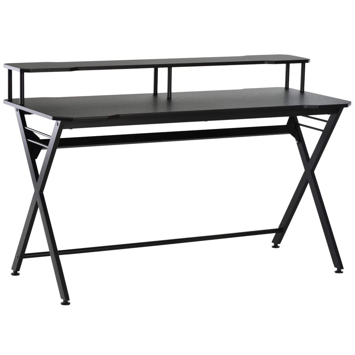 55 inch Black Gaming Desk with Monitor Stand W573813