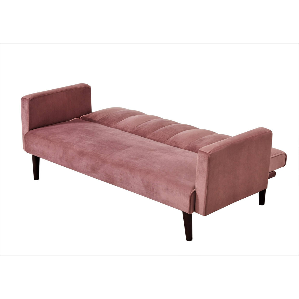 Grey Convertible Velvet Sofa Bed P344698