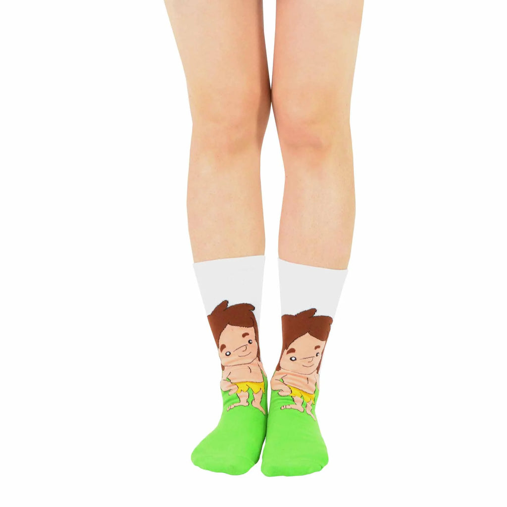 6 Pair Cartoon Safari Animal Crew Socks L4082