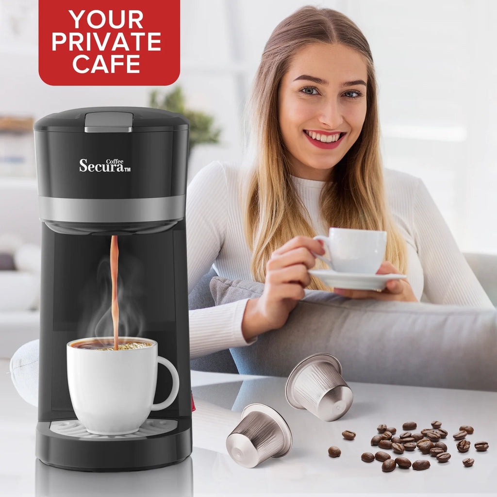 Single Serve Coffee Maker 12 Oz. Stainless Steel X534