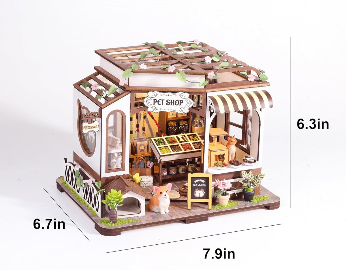 Miniature Dollhouse Kit with Furniture, 1:24 Scale F60959