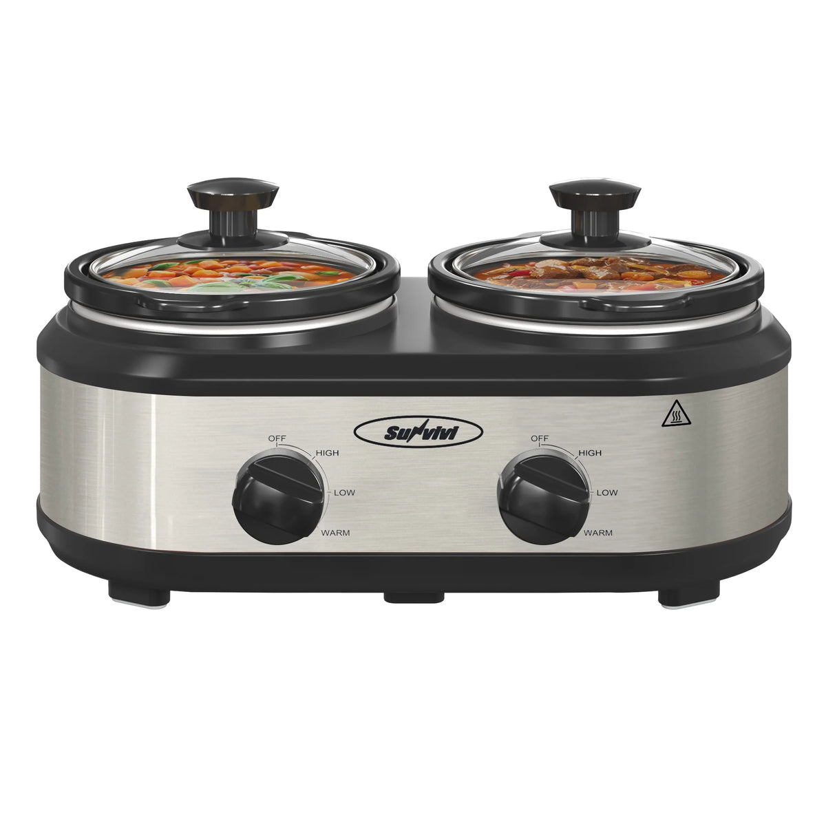 Dual Pot Slow Cooker with Ceramic Pot R98955