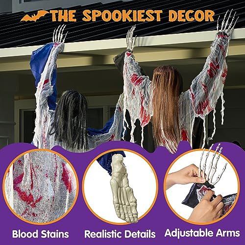 47" Halloween Climbing Zombies Wall Decoration 2 Pcs P522209