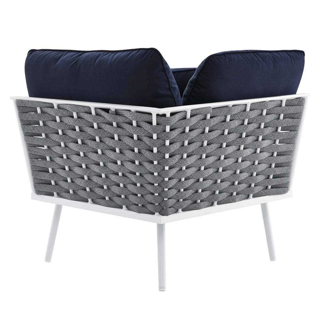 White Navy 8 Piece Outdoor Aluminum Sectional Sofa Set R205779