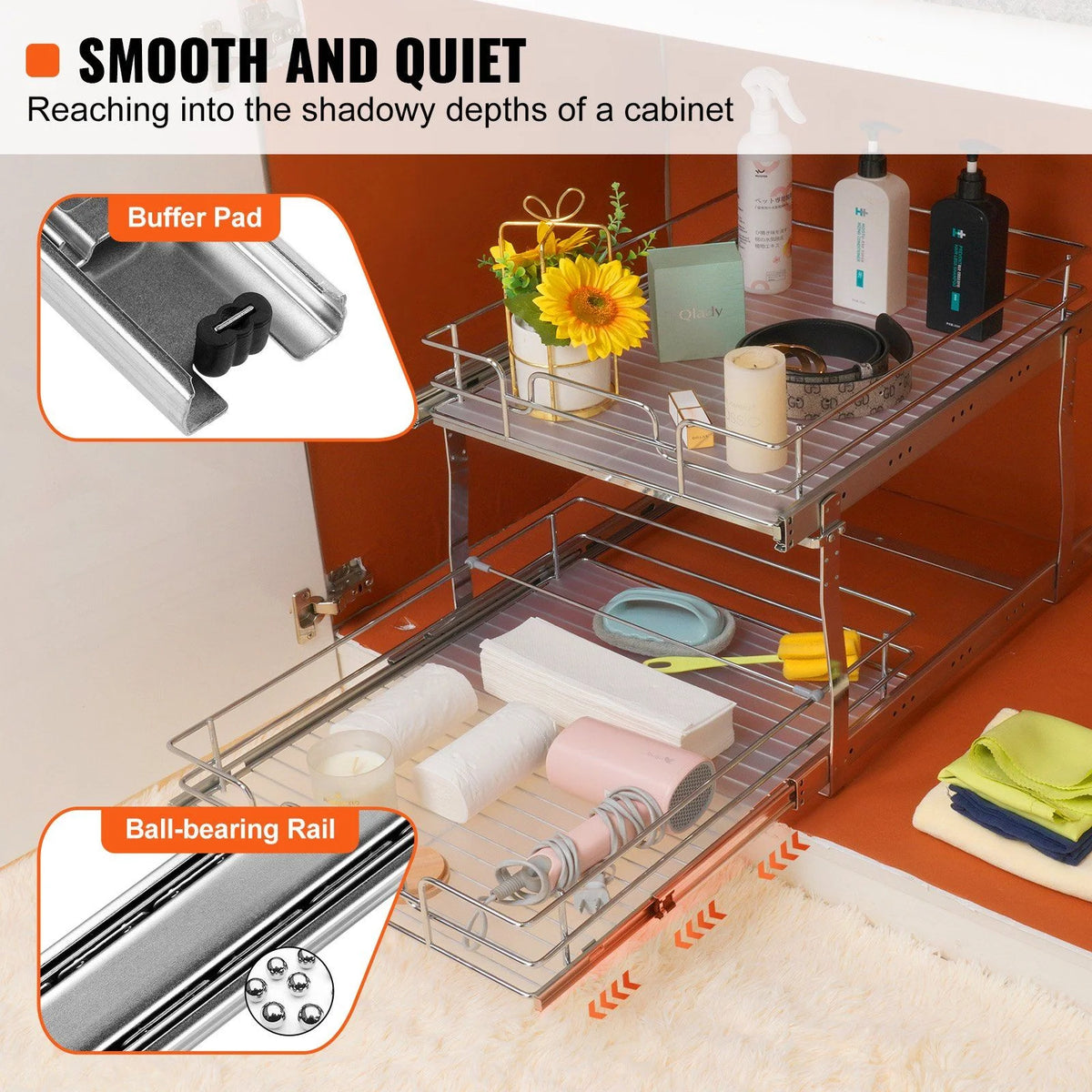 Heavy Duty Slide Out Cabinet Organizer D698