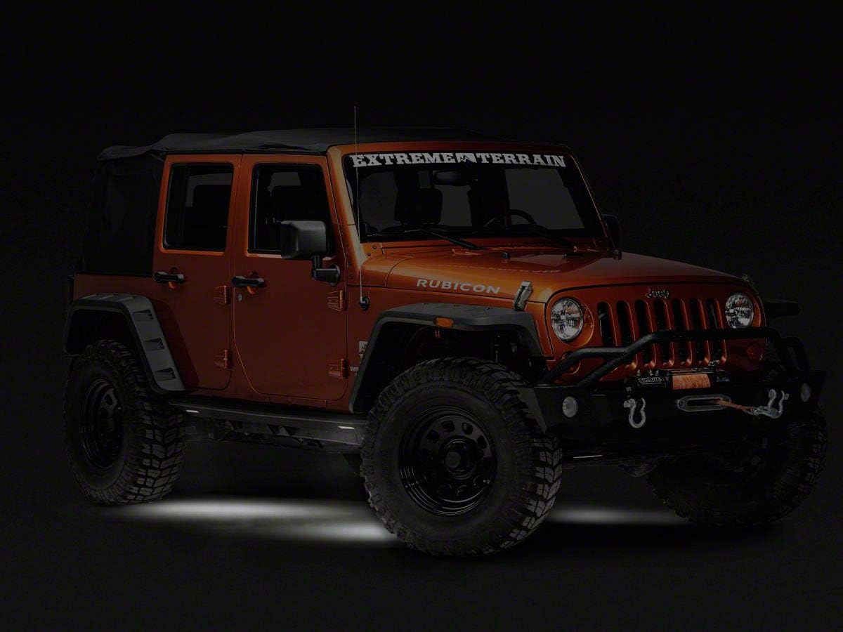 Textured Black Rock Sliders with LED Rock Lights X139