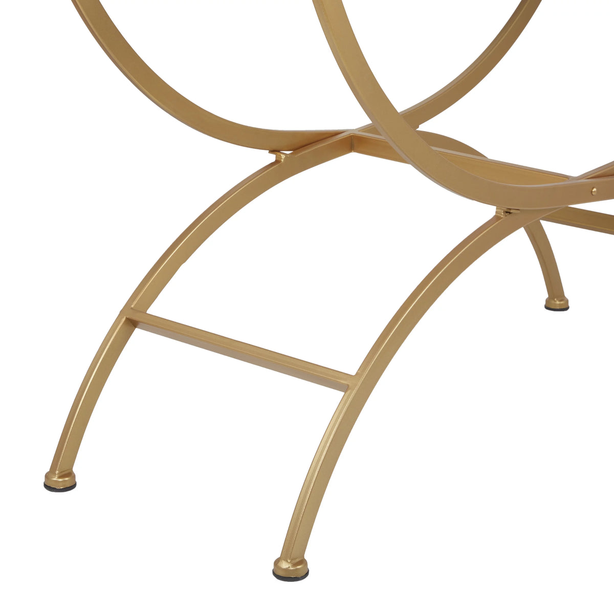 White Wood 2 Drawers Console Table with Arched Base S13917