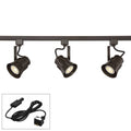 Bronze 3-Light LED Track Kit with Cord and Plug Connector Y9249