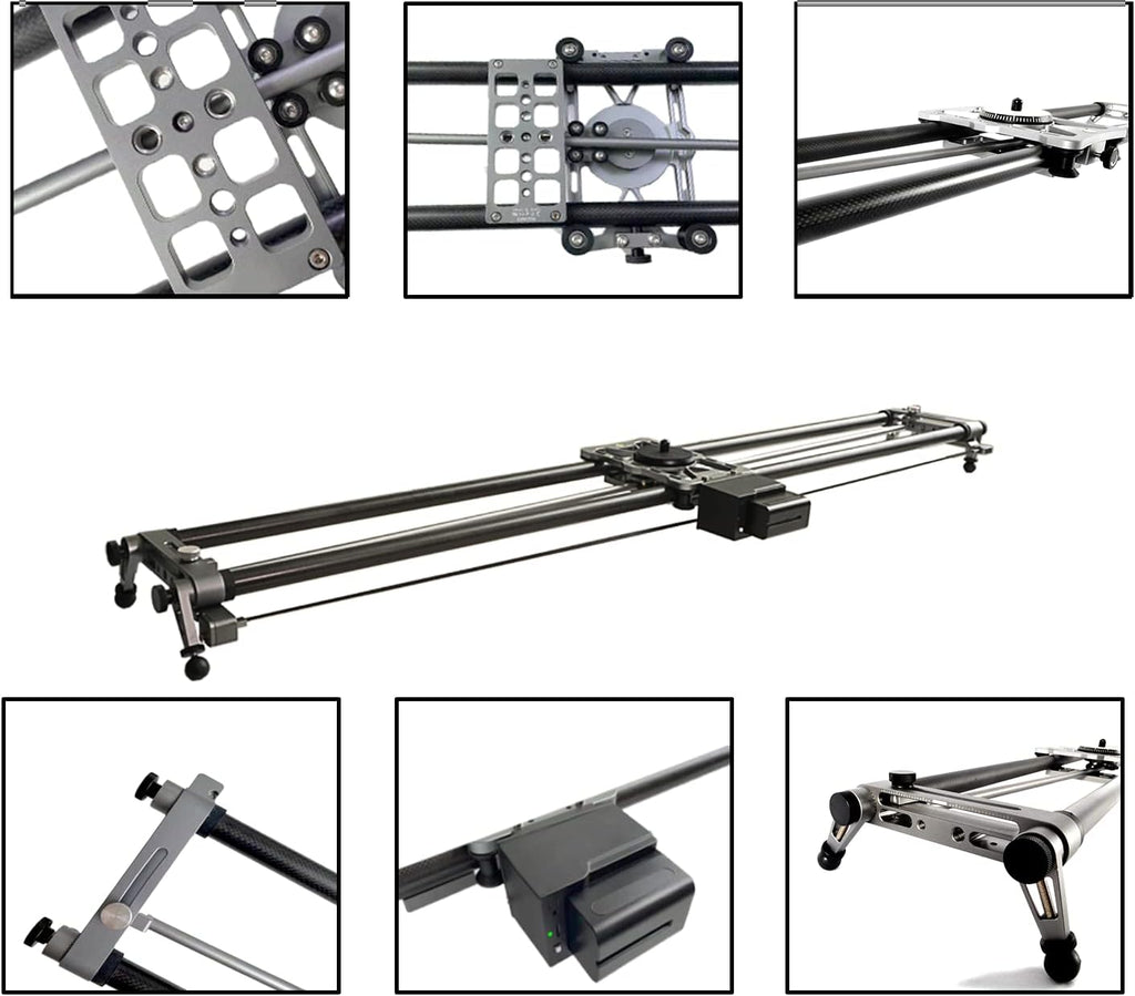Motorized Camera Slider with App Control, 48'' Carbon Fiber Rail N8610