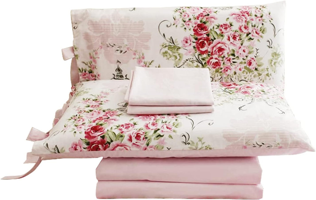 King Size 4-Piece 100% Cotton Floral Sheet Set L4284
