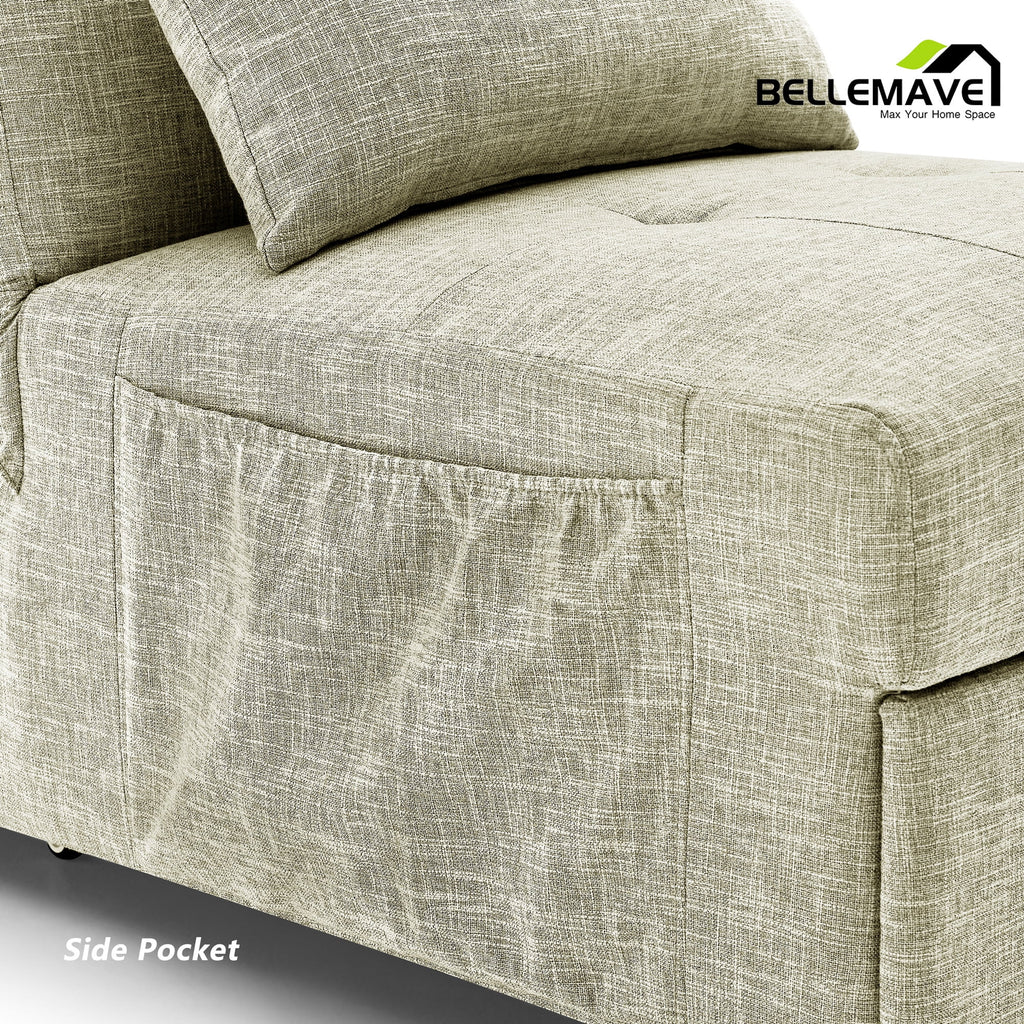 4 in 1 Folding Sofa Bed with 1 Pillow and Side Pocket A4031