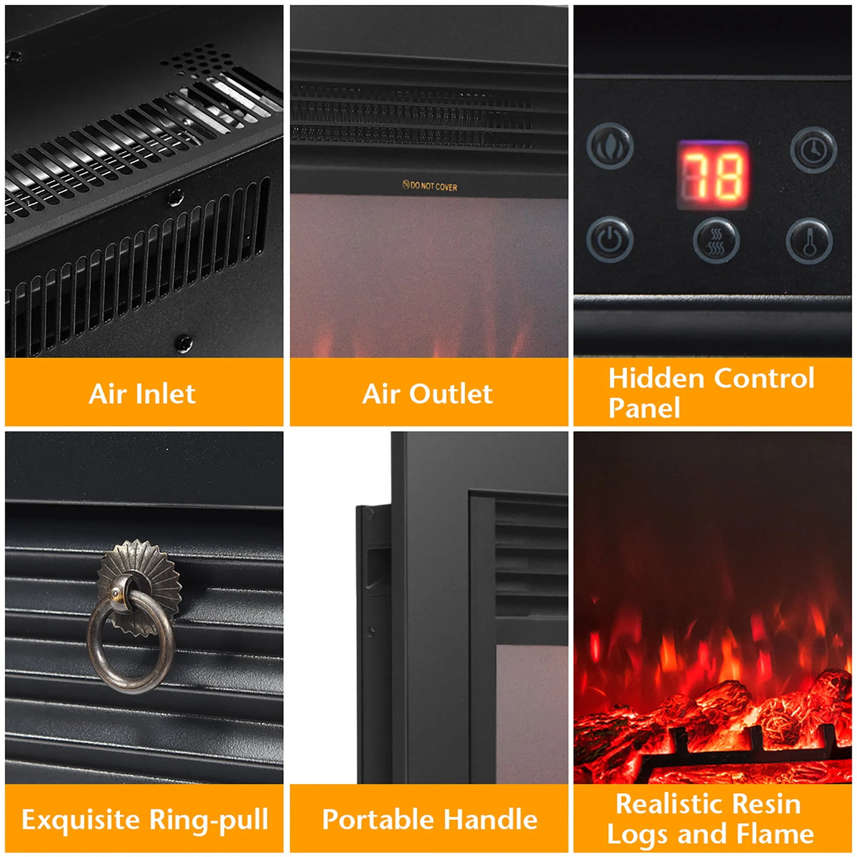 28.5 Electric Fireplace Insert Heater R7083