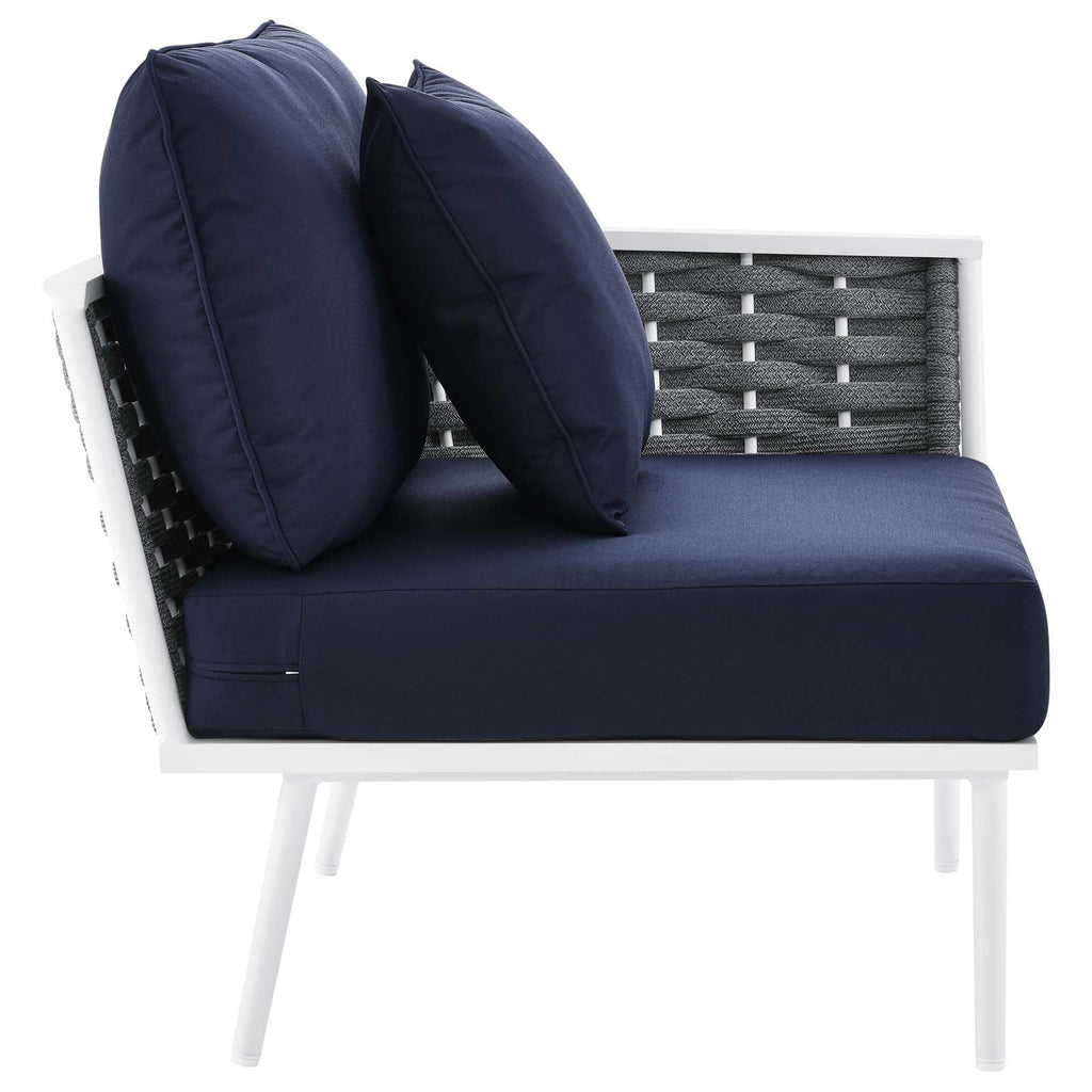 White Navy 8 Piece Outdoor Aluminum Sectional Sofa Set R205779