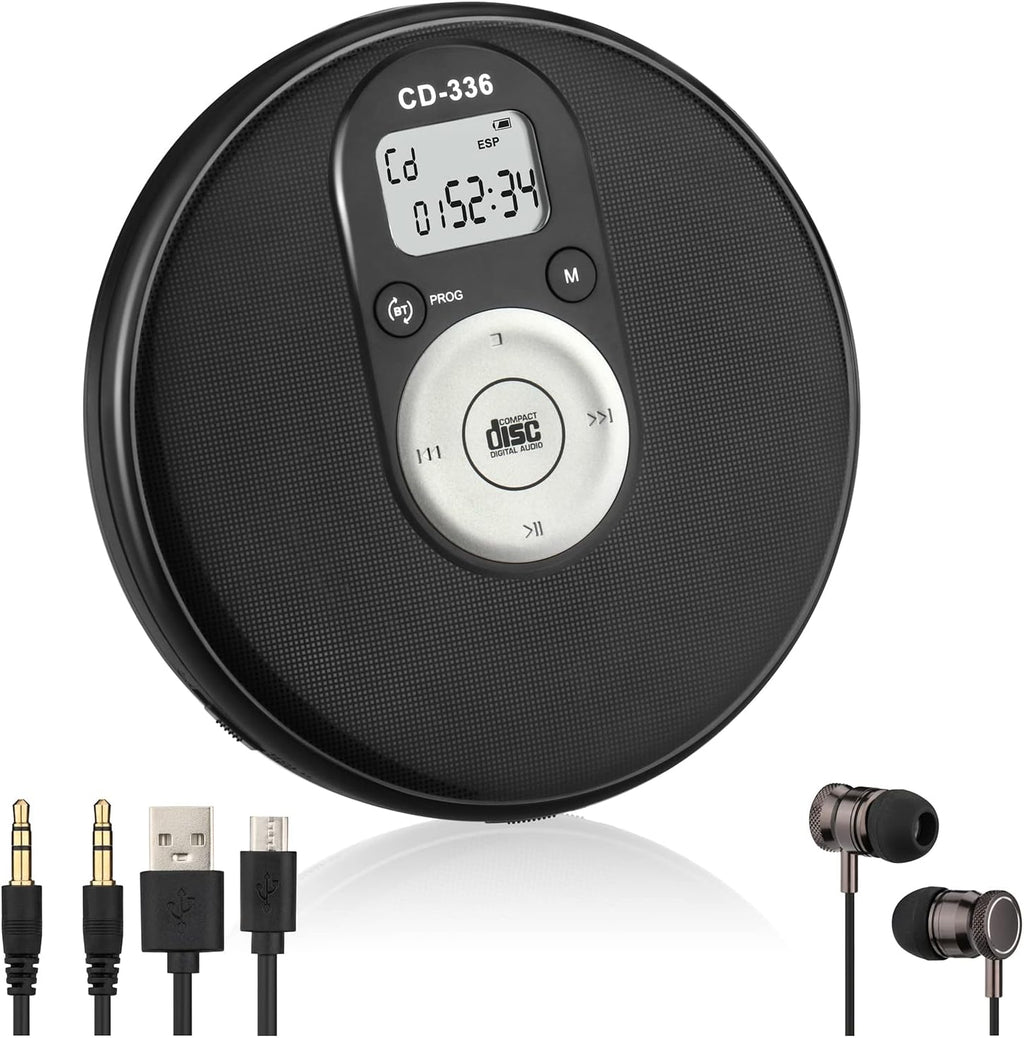 Portable Bluetooth CD Player with Anti-Skip Protection Q25332
