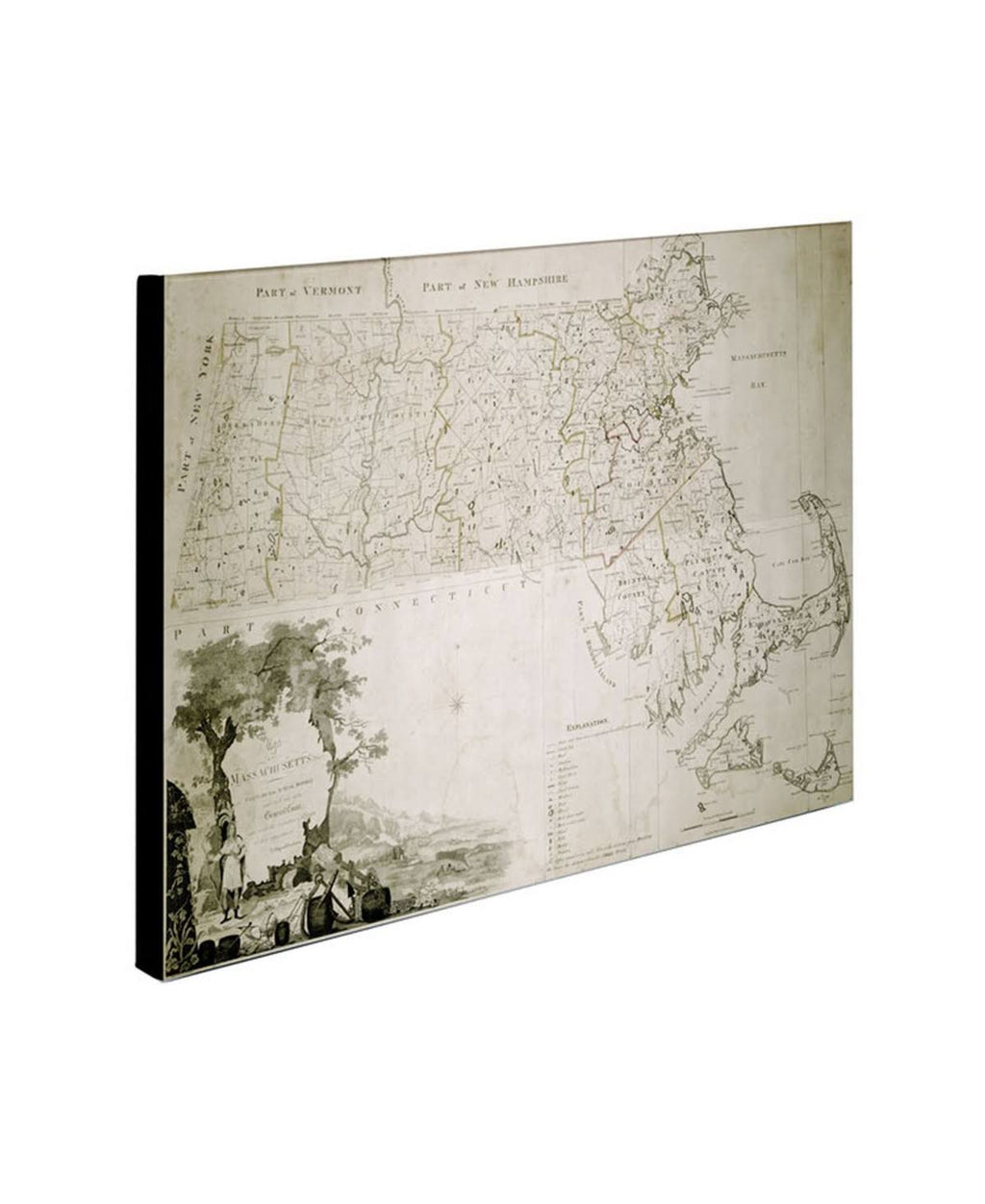 Massachusetts 1801 Canvas Art Q5280